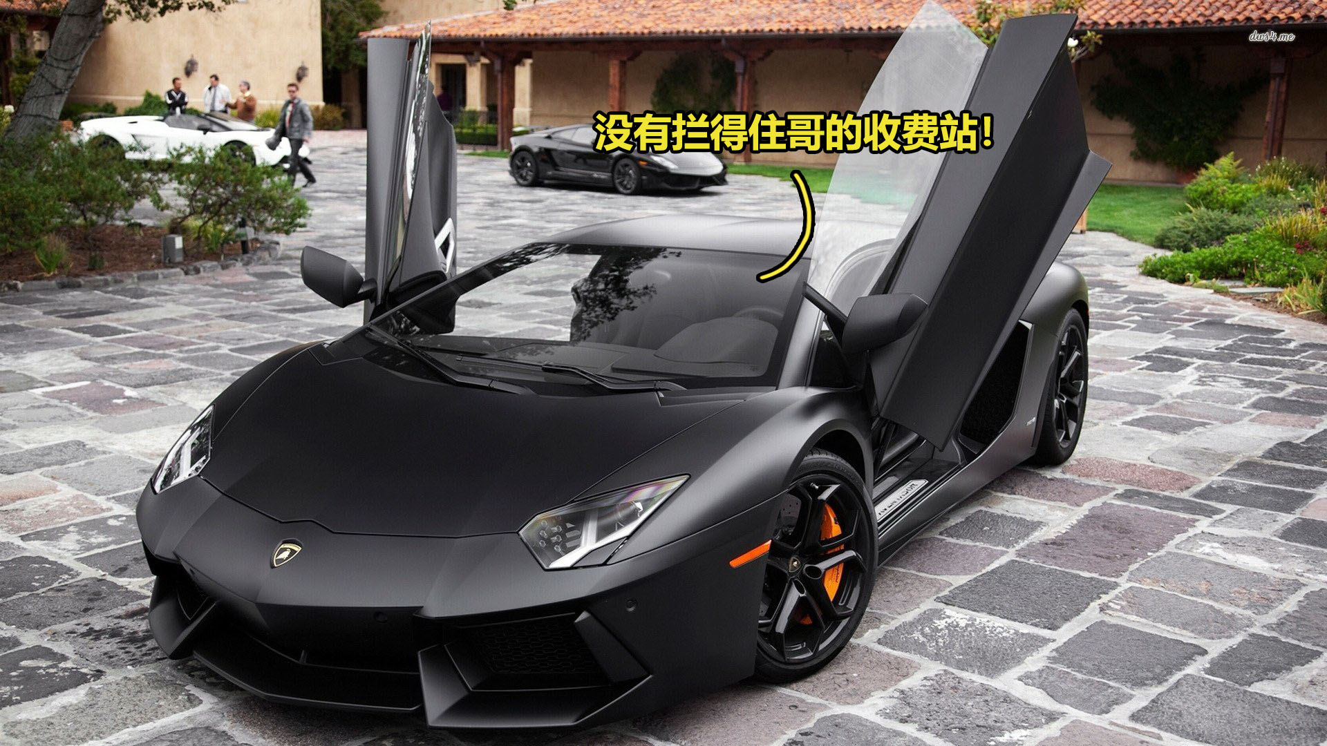 Lamborghini Aventador LP 700 4 Matte Black HD Wallpaper 1