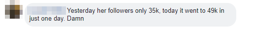 Comment Followers Rise