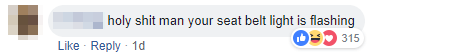 Comment Seat Belt Sign