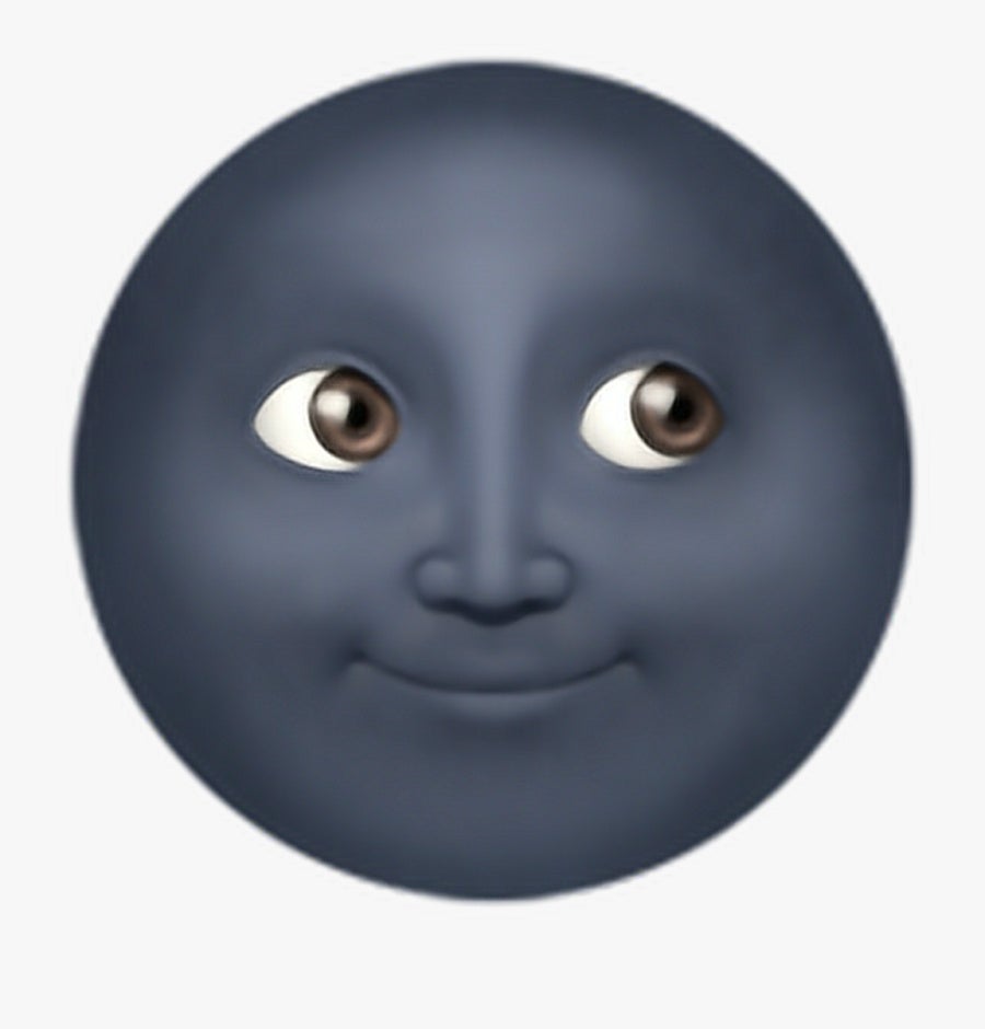 111 1110675 Moon Clipart Emoji Black Moon Face Emoji