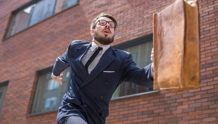 businessman running