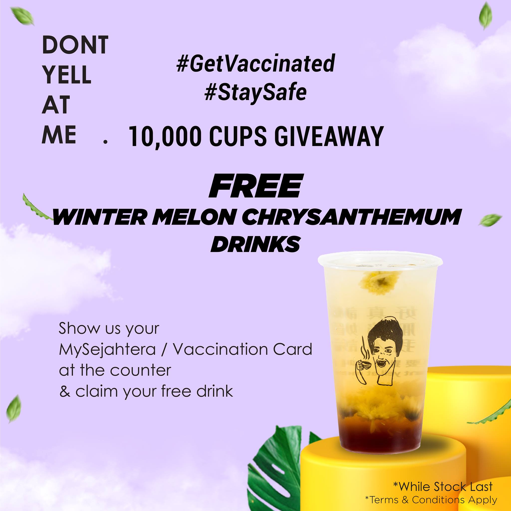 Dont Yell At Me Claim Free Drink After Vaccination