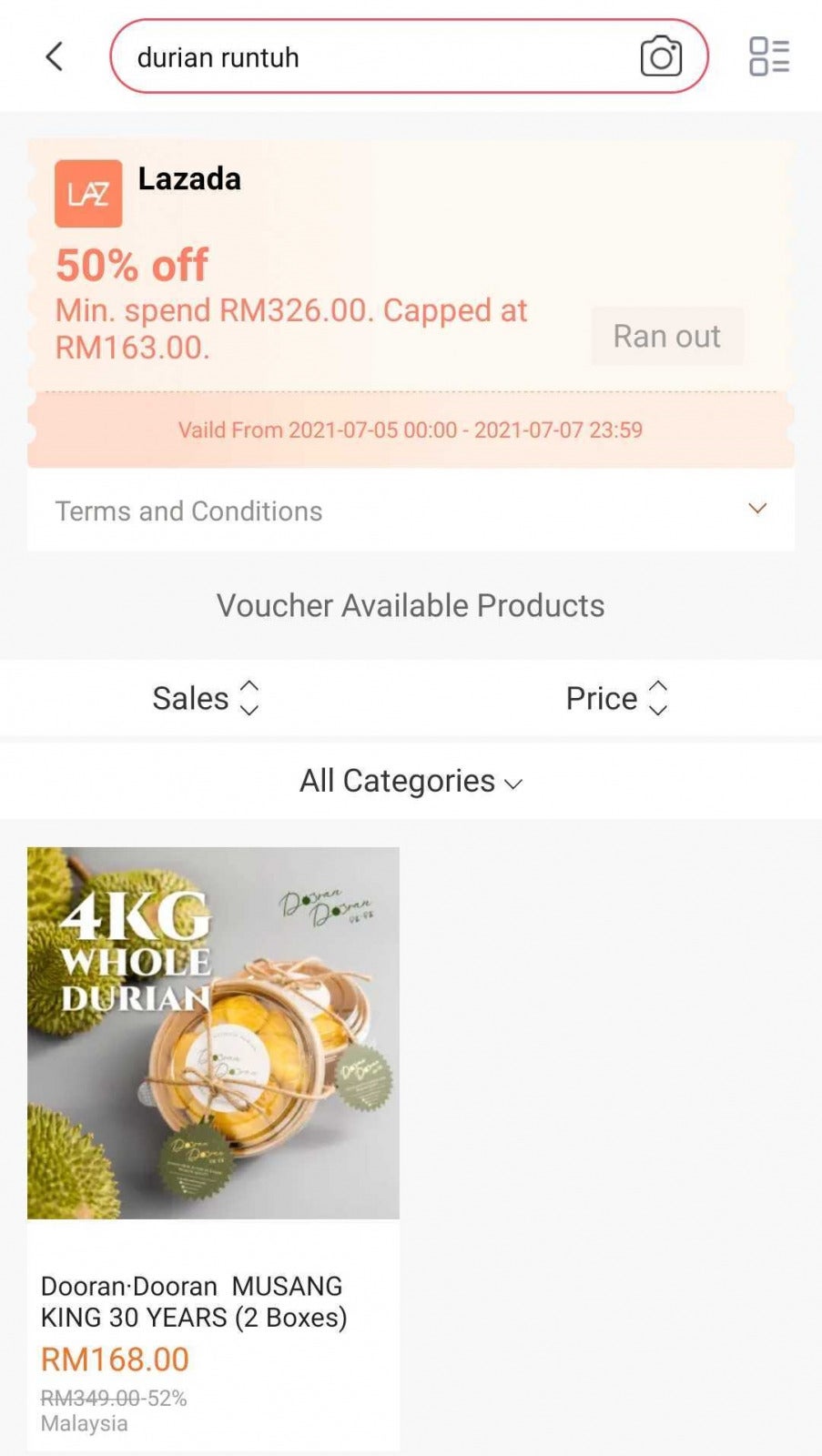 Lazada Durian Runtuh