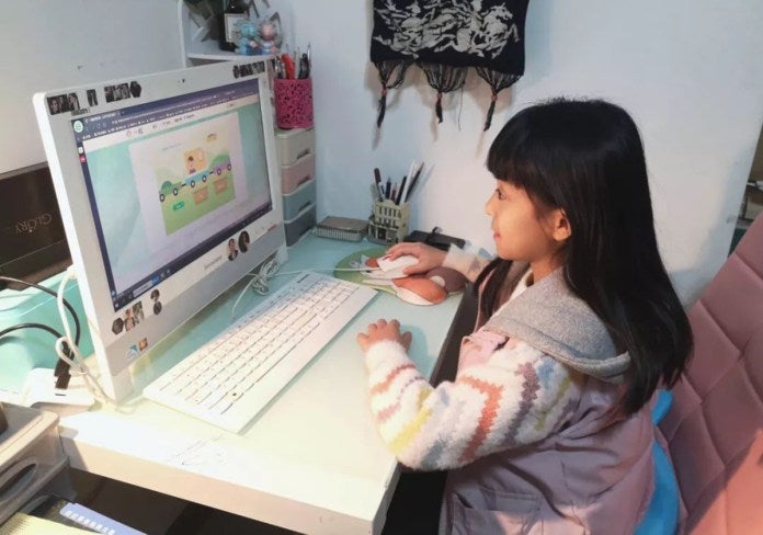 Girl Attend Online Class