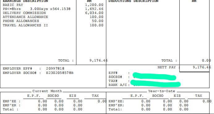 C True Payslip