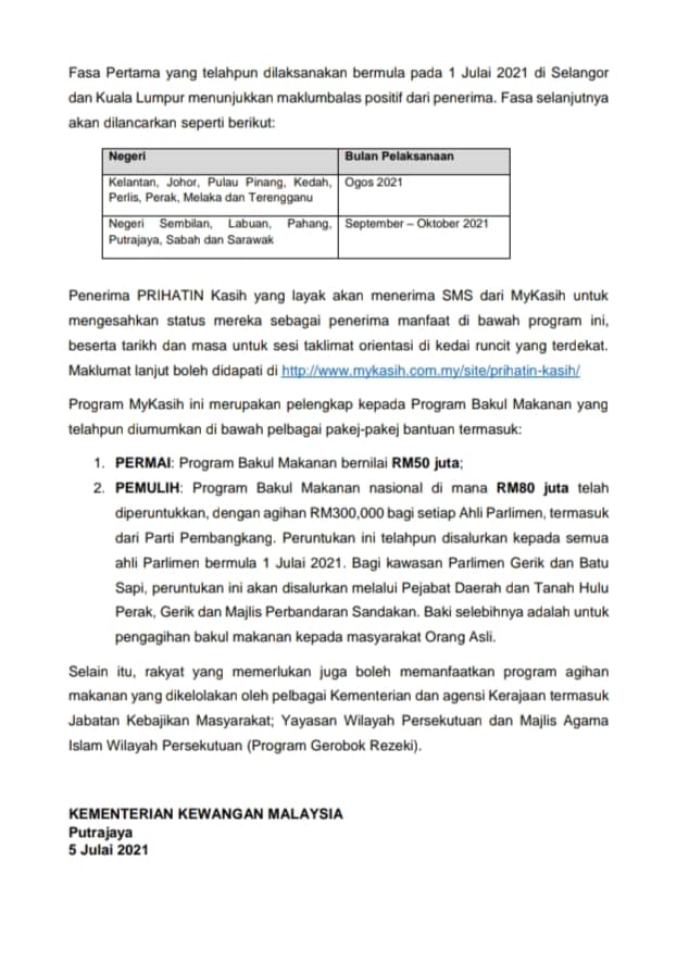 Kementerian Kewangan Malaysia Notice 2