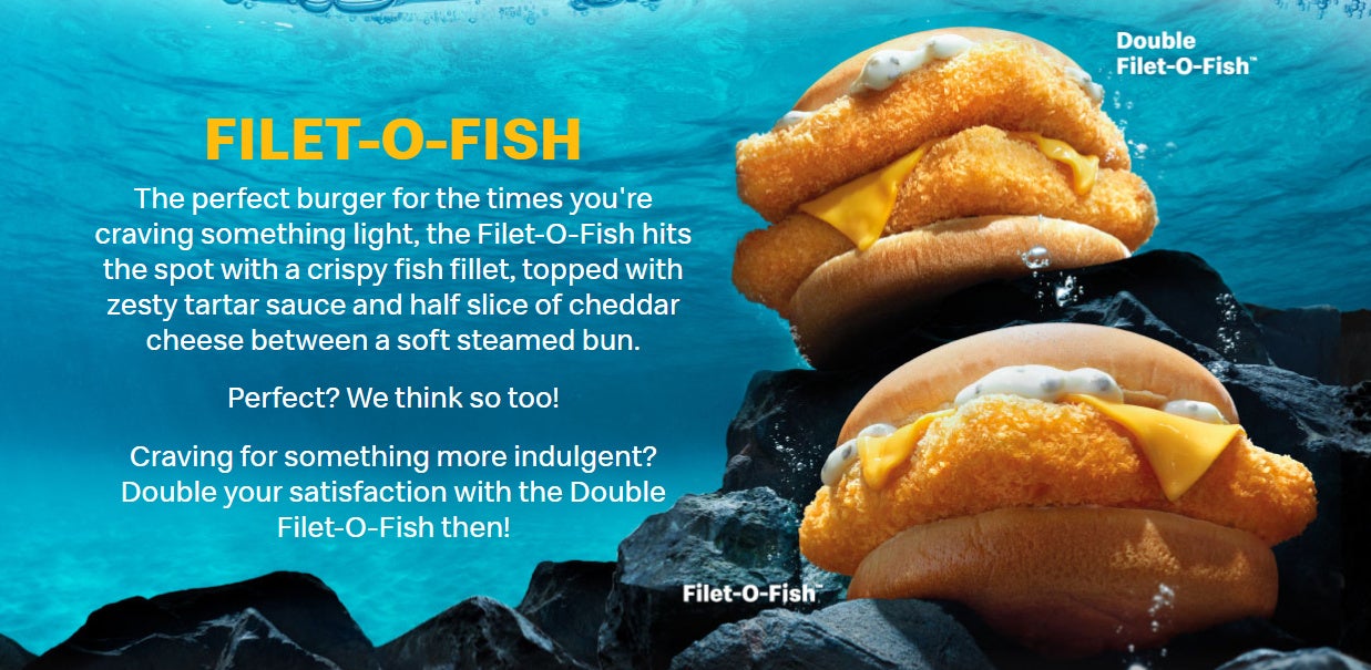 McDonalds Filet O Fish burger only has half cheddar cheese