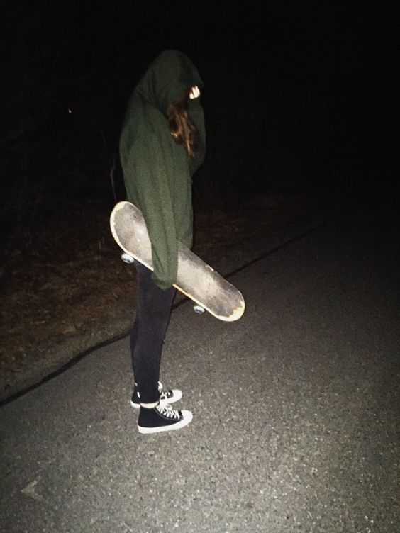 Skate Boarding At Night