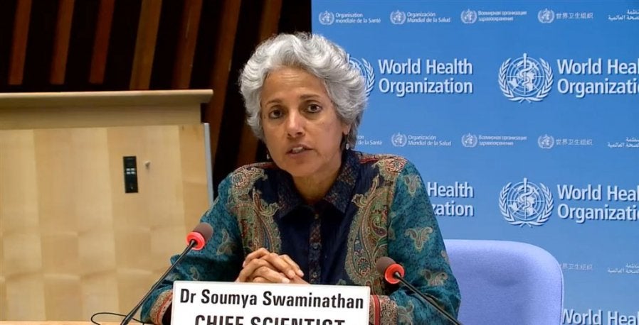 WHO chief scientist Dr Soumya Swaminatahn warns against mix vaccine