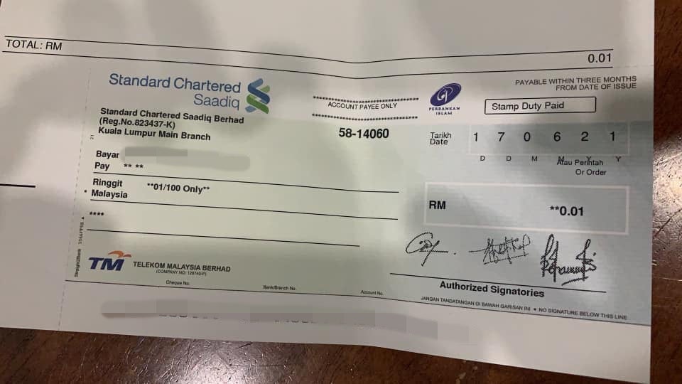 cheque