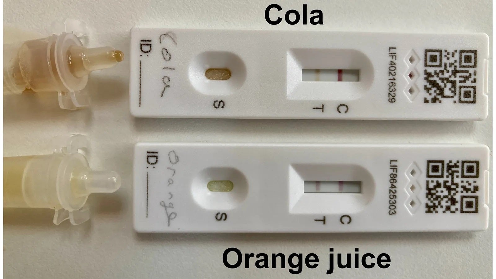 fake covid test using fruit juice 7 BBC