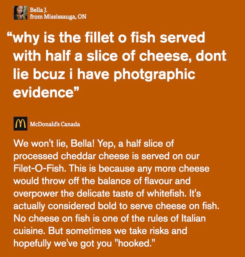 mcd filet o fish half cheese reason 1