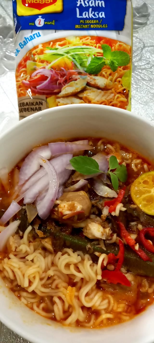 实物vs包装 maggi asam laksa