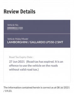 网民查到车主没有还Road Tax 1