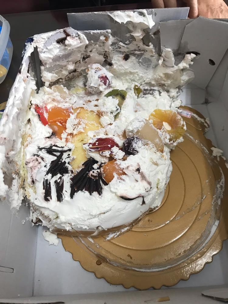 蛋糕毁了