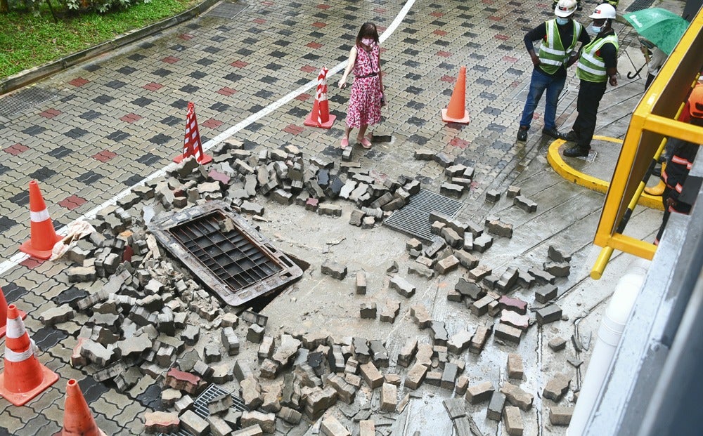 car park entrance mini explosian singapore bukit batok 6