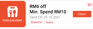 Tealive Minimum Spend Voucher