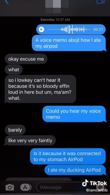 Ss2 Woman Mistakenly Swallows Airpods Instead Of Ibuprofen Pills Voice Message
