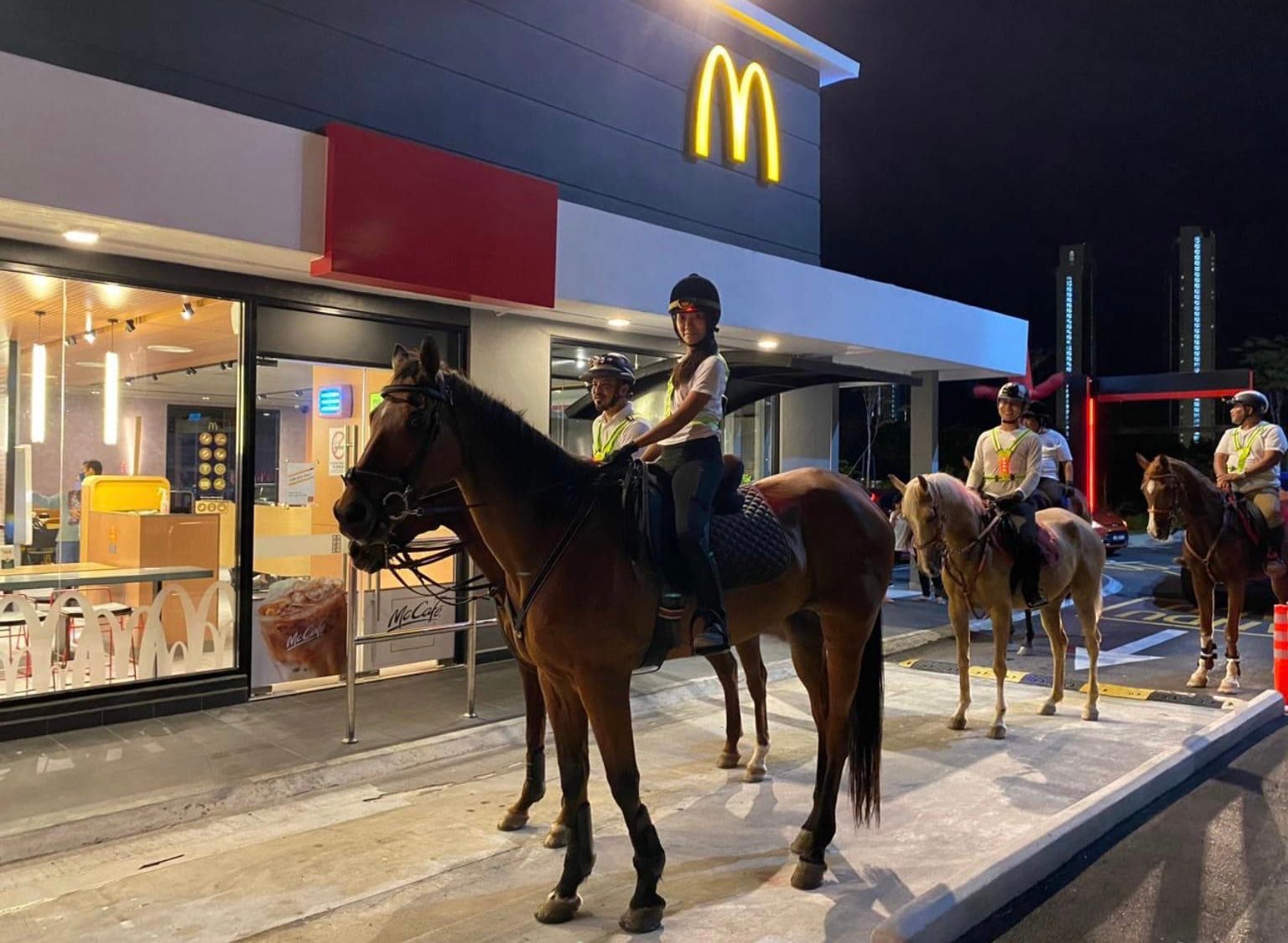 horse ride drive thru mcd mcdonalds cyberjaya malaysia 3