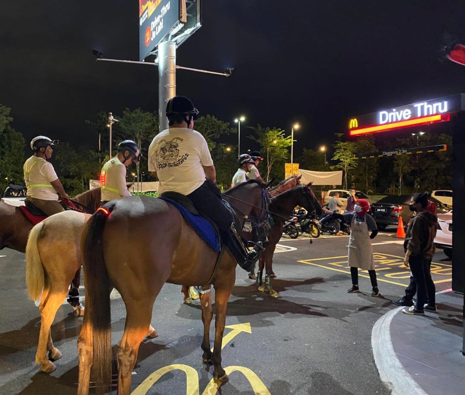 horse ride drive thru mcd mcdonalds cyberjaya malaysia 5