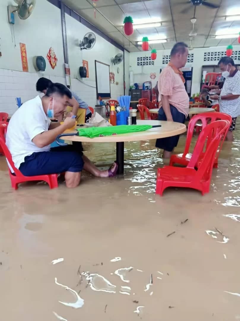 Sri Jaya Food Court Kopitiam Flood