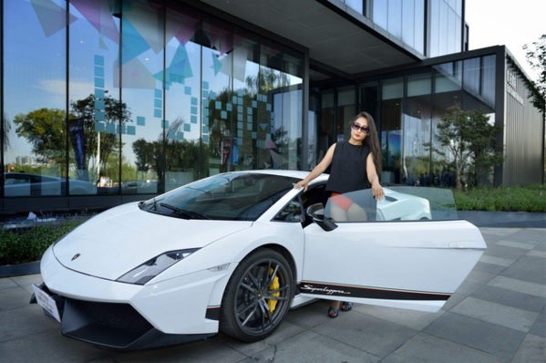 Girl And Lamborghini Car