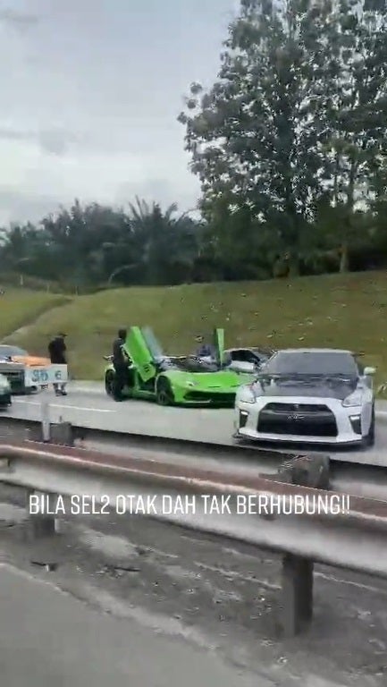 SS 4 ford ranger hit and run lamborghini on highway