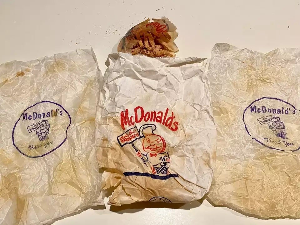 63 years mcd french fries found in wall renovating house