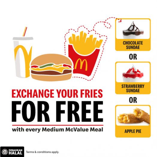 McD swap replace fries with sundae or apple pie 2