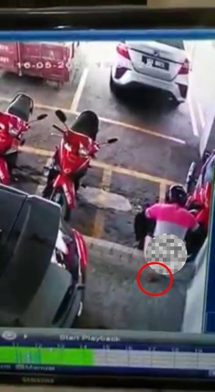 SS 2 edited foodpanda rider shit at carpark floor