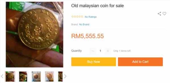 Rm1 Coin Rm5555