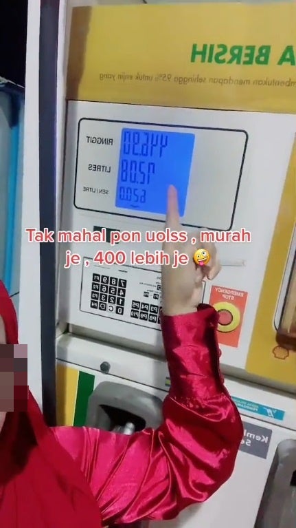 SS 8 woman lamborghini pump petrol station filming cheap rm400
