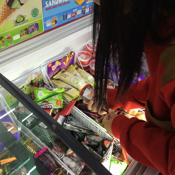 Girl Buying Ice Cream