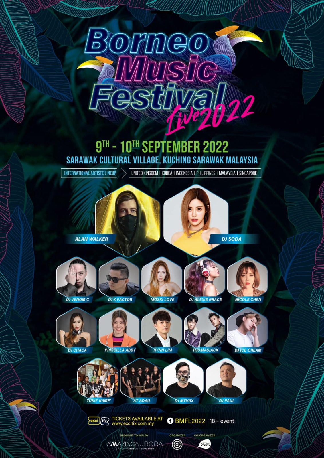 Borneo Music Festival 2022 poster DJ Singer Artist 2 scaled