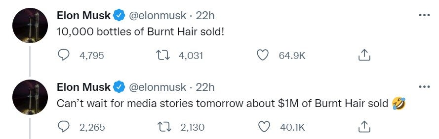 elon musk twitter perfume sold