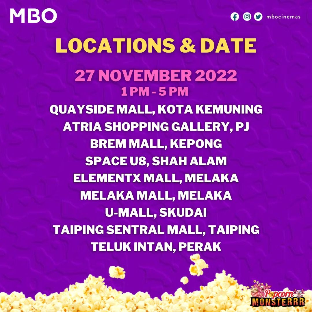 Mbo Cinema Bring Your Own Bucket Popcorn Monsterrr Location Date