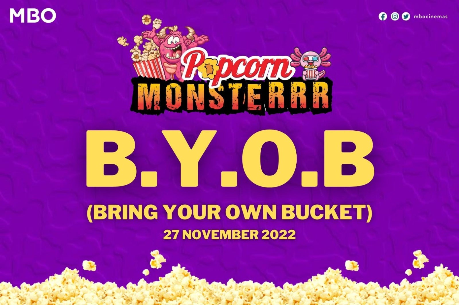MBO Cinema Bring Your Own Bucket Popcorn Monsterrr scaled