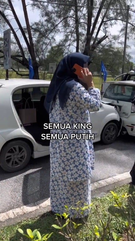 SS 4 3 generations white myvi car accident