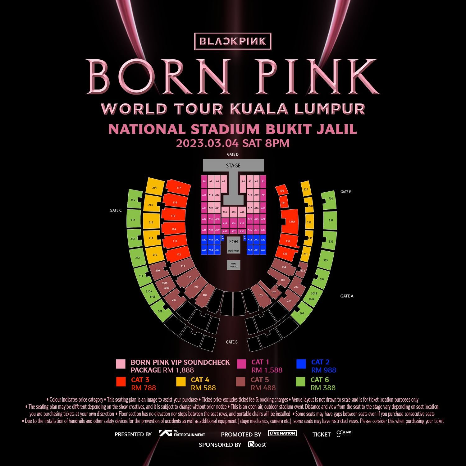 blackpink world tour kuala lumpur malaysia concert seat ticket price