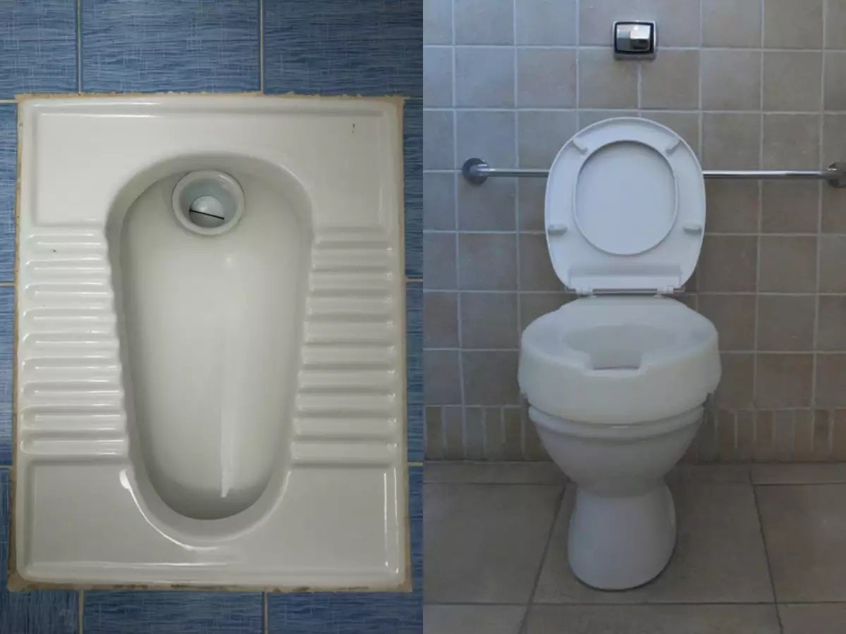 seated toilet squat toilet