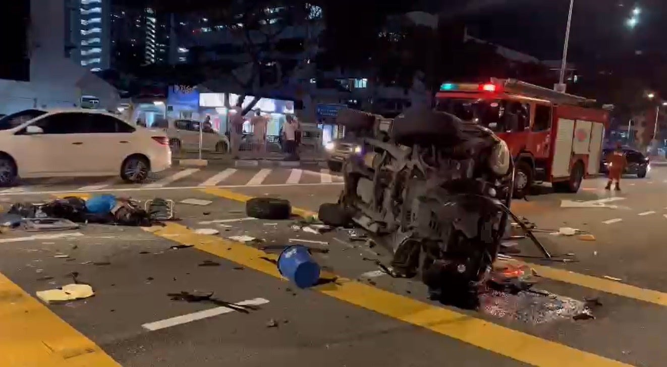 SS 1 myvi drunk driver hit cargo