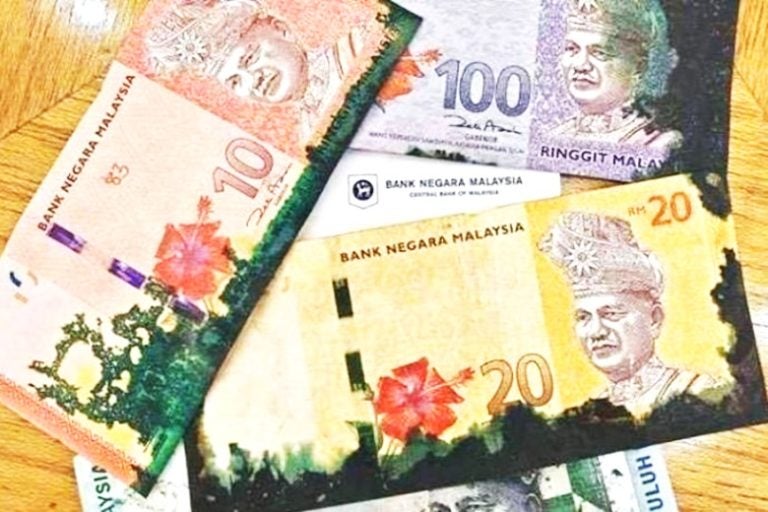 Bank Ringgit Money Cash Black Inked