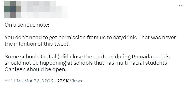 Tweet 4 Non Muslim Friends Can Eat Drink In Front Of Muslim As Usual