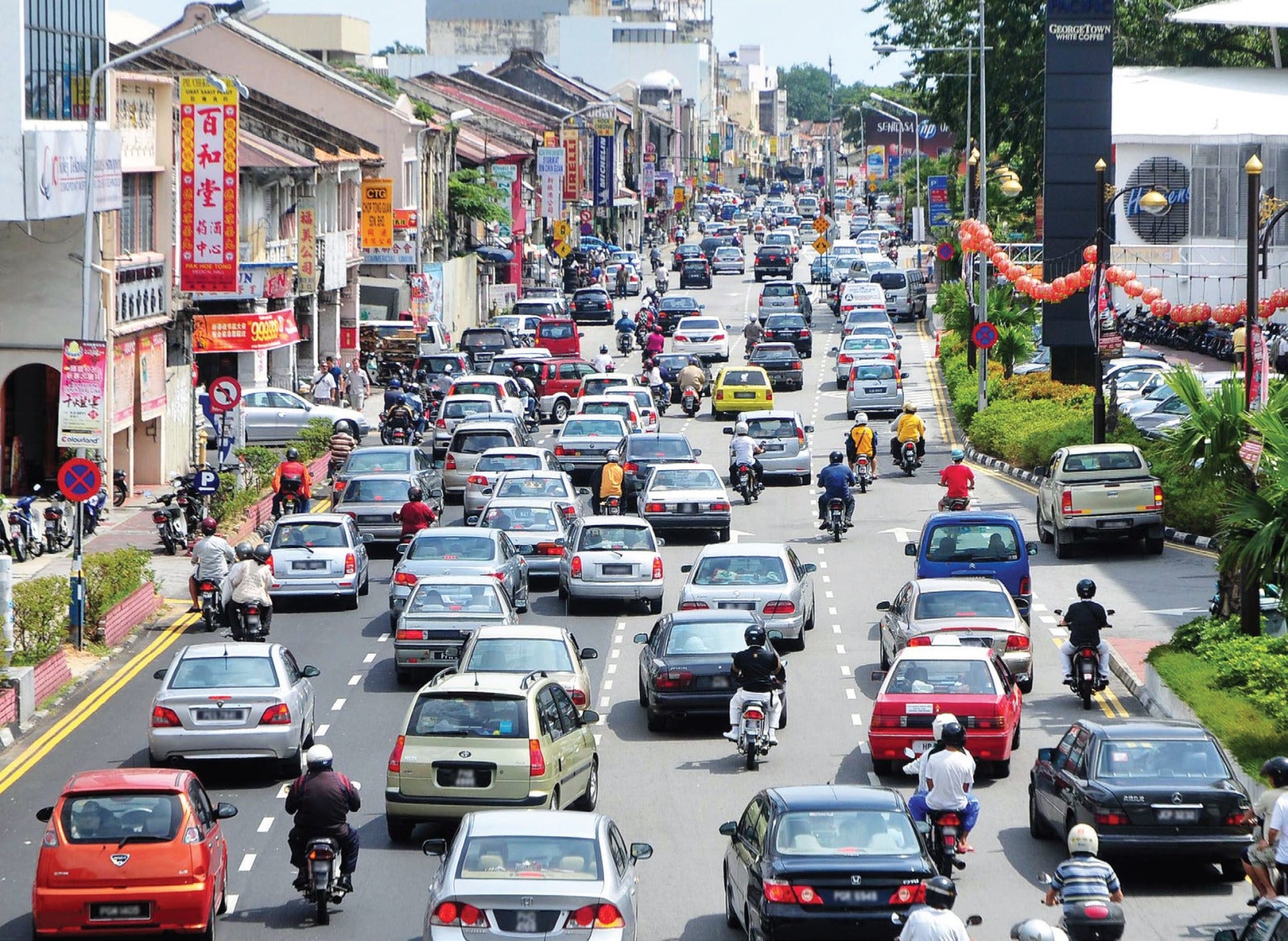 Penang Island Traffic Jam Kwong Wah Yit Poh Scaled