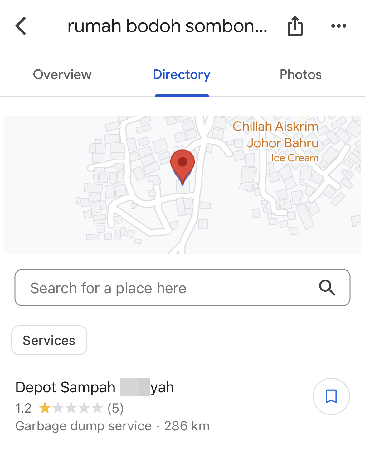 depot sampah hidayah google maps 1