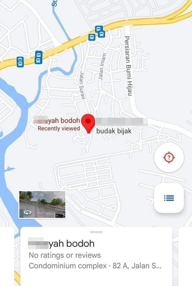 hidayah bodoh google maps 1