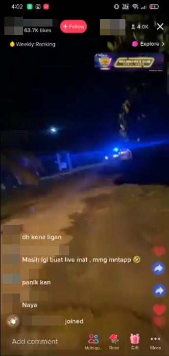 Ss9 Mat Rempit Chase And Caught By Police Live In Tiktok