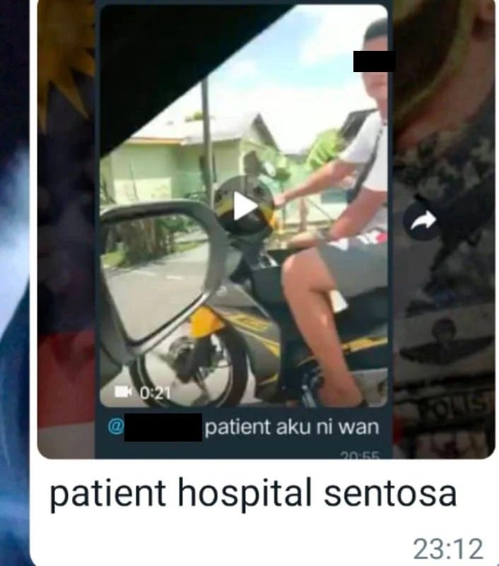 motor rider patient hospital sentosa kuching