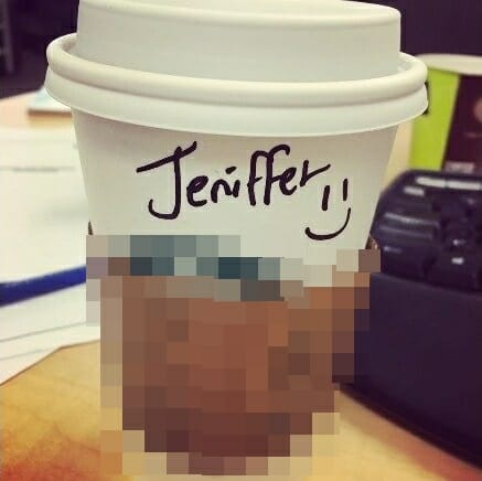 Starbucks Spell Customer Name Wrongly Jeniffer Jennifer Mosaic