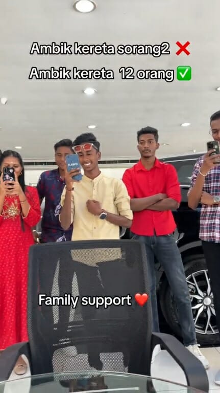 ss 1 12 family members take new car together